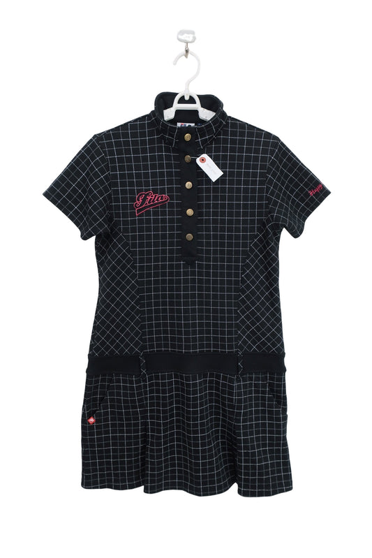 FILA GOLF(フィラゴルフ) ワンピース 黒白チェック レディース L A