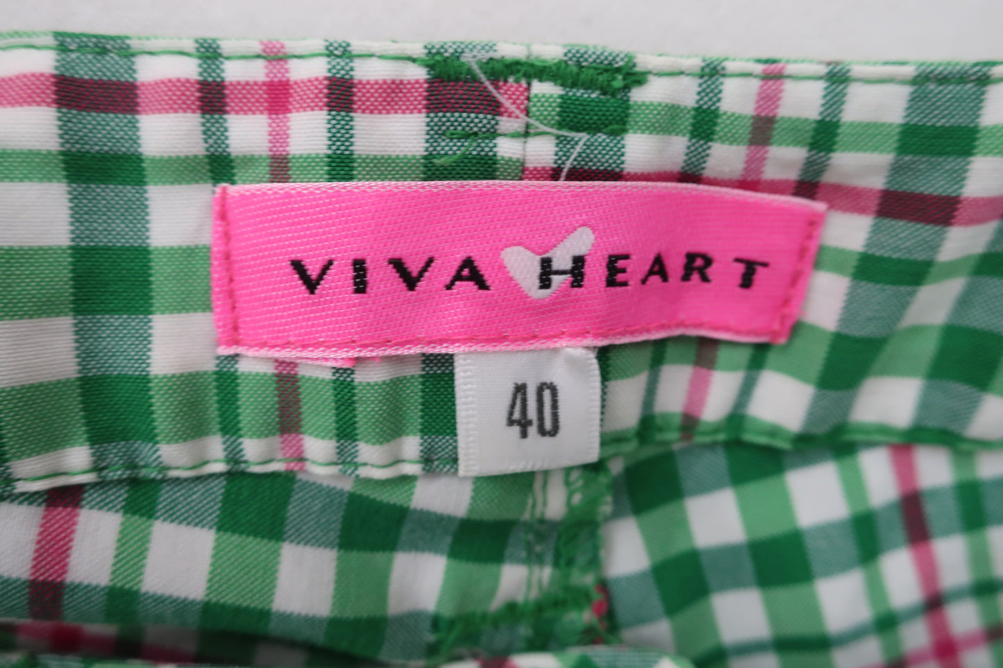 VIVA HEART(ビバハート) パンツ 緑チェック レディース 40 A