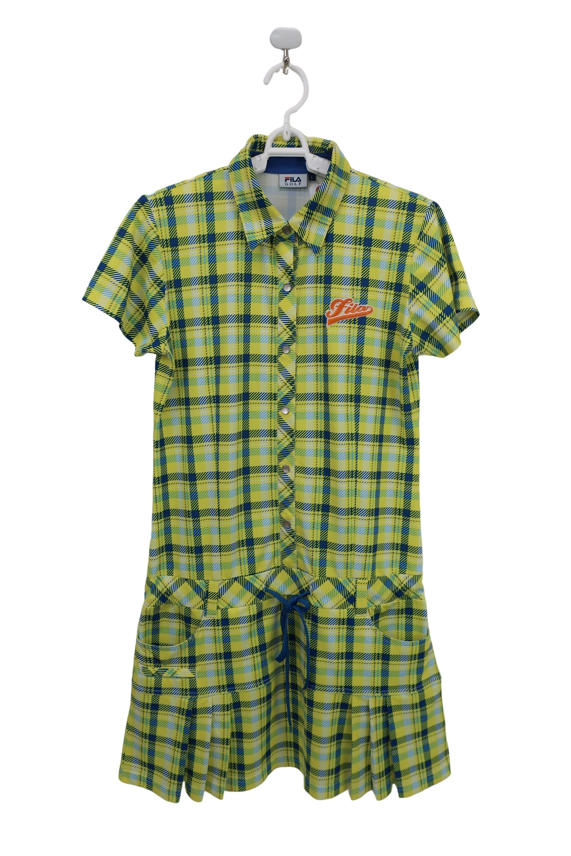 FILA GOLF(フィラゴルフ) ワンピース 黄色青チェック レディース L A