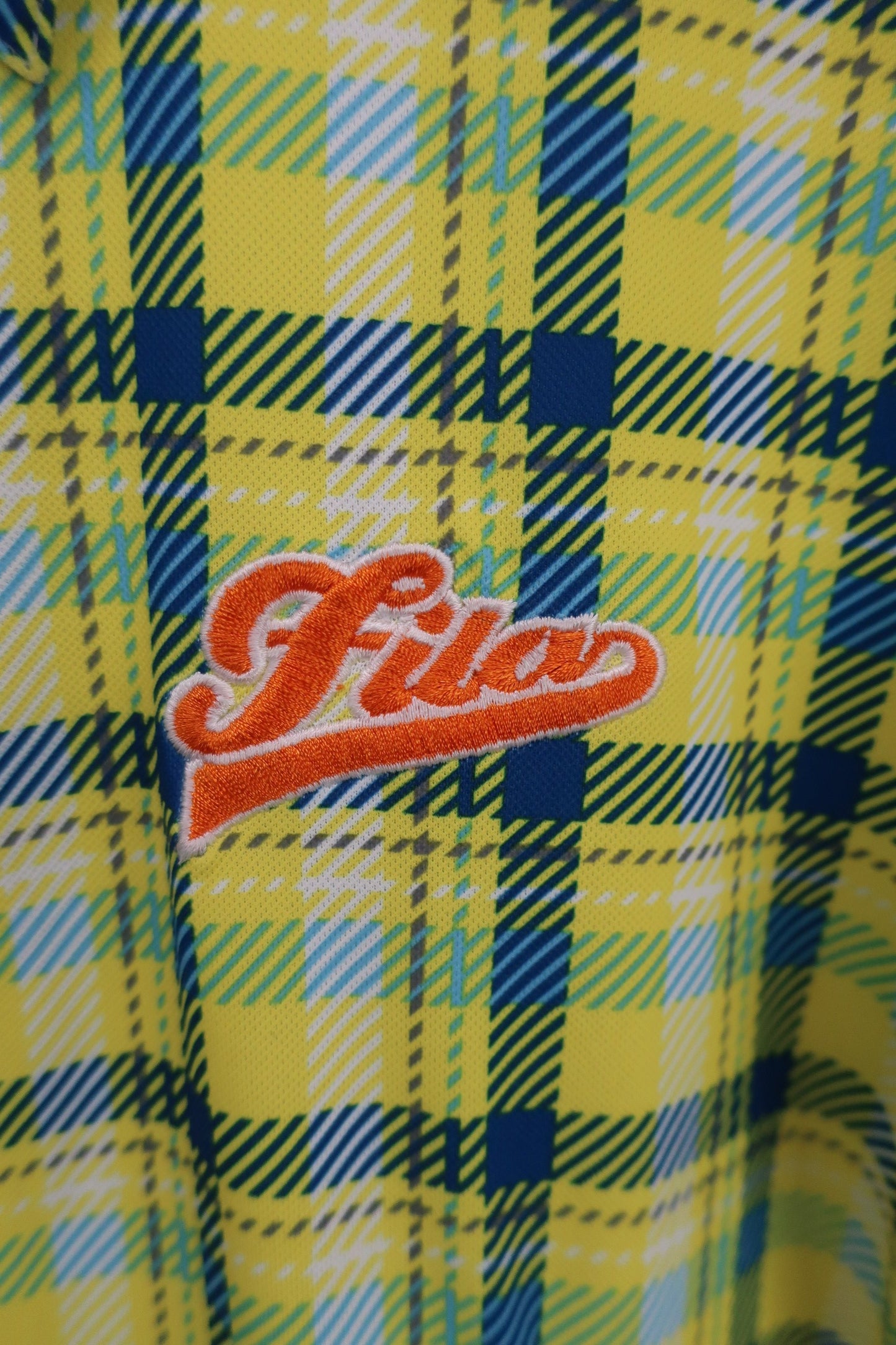 FILA GOLF(フィラゴルフ) ワンピース 黄色青チェック レディース L A