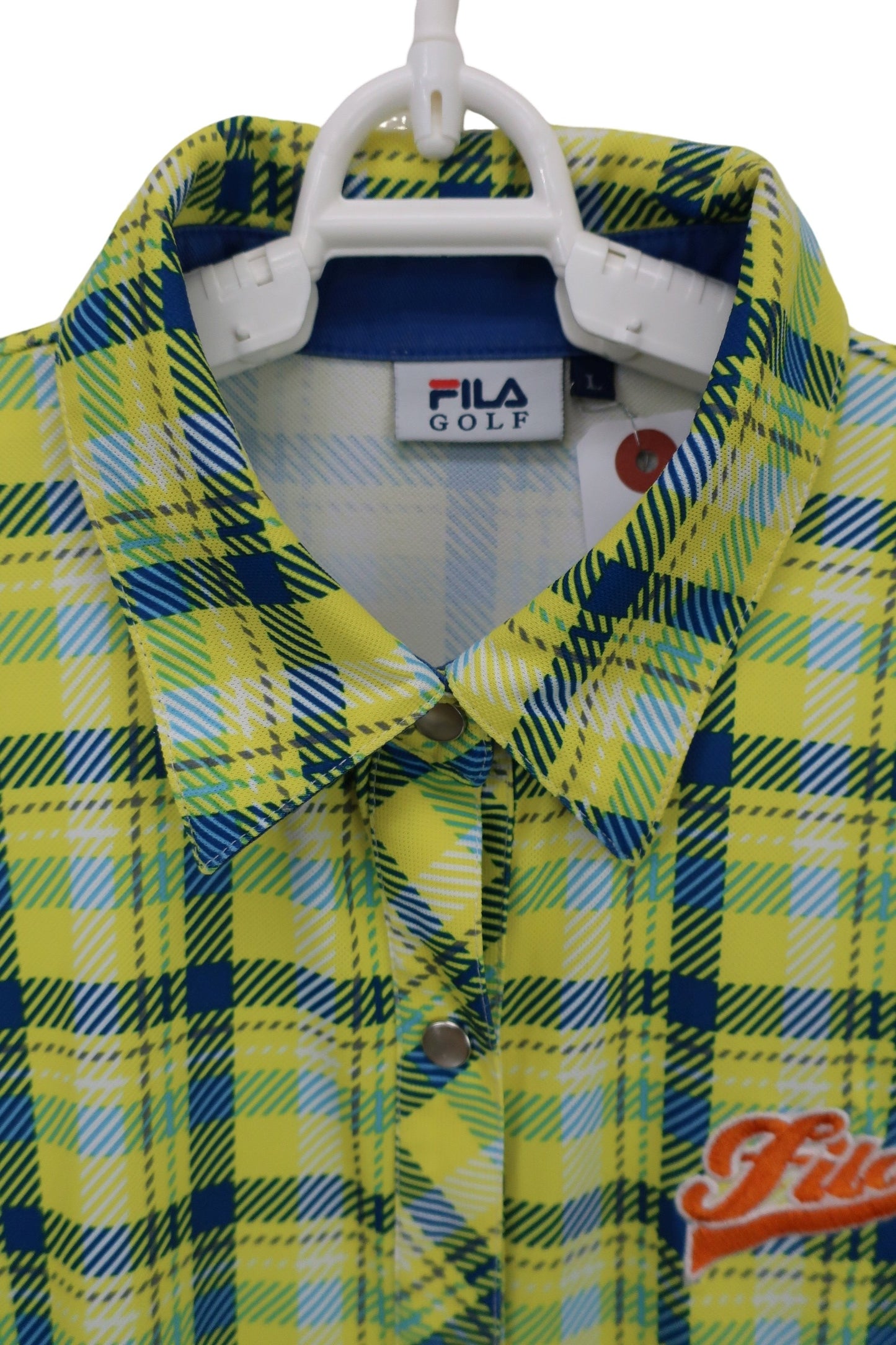 FILA GOLF(フィラゴルフ) ワンピース 黄色青チェック レディース L A