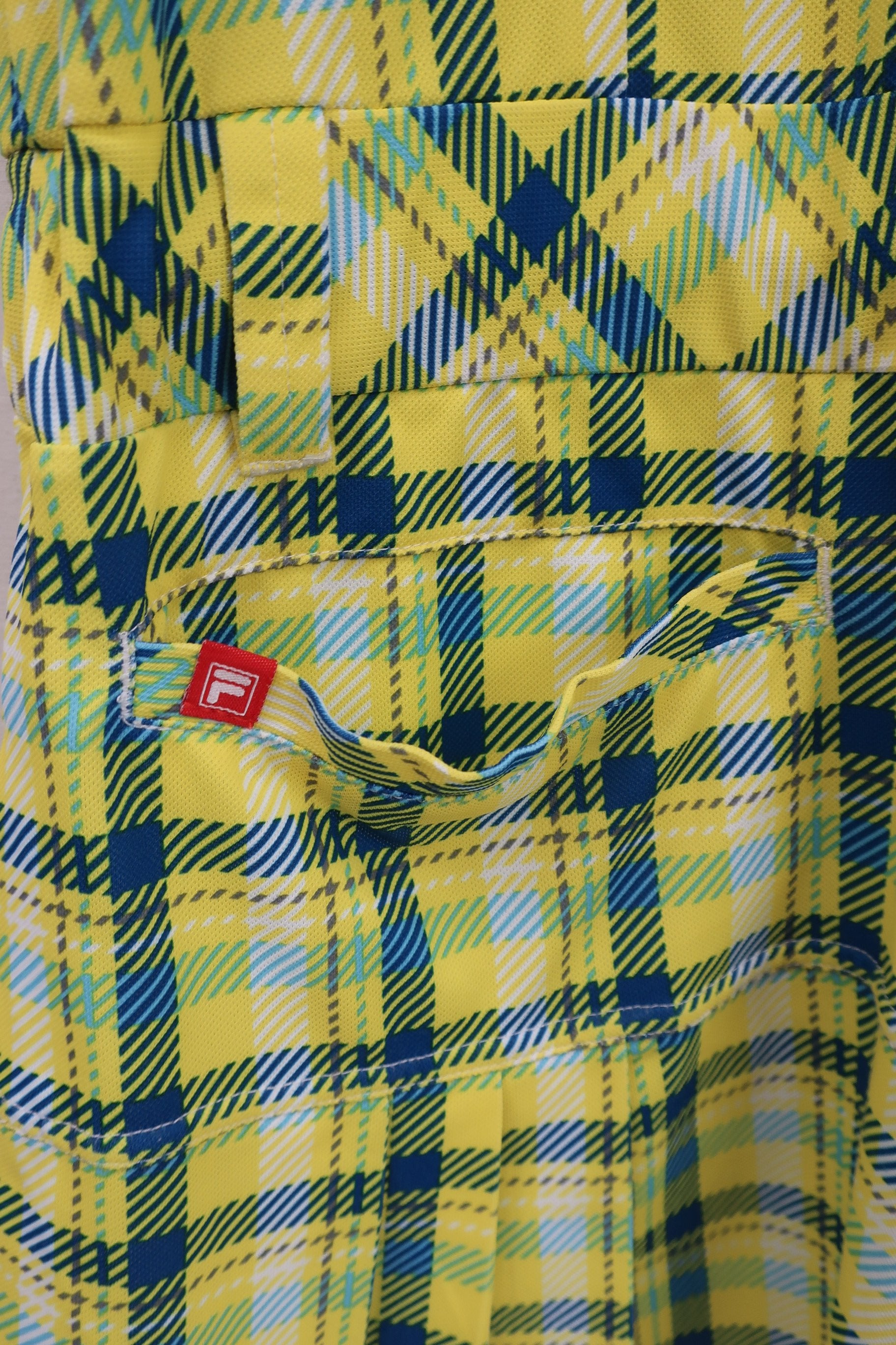 FILA GOLF(フィラゴルフ) ワンピース 黄色青チェック レディース L A