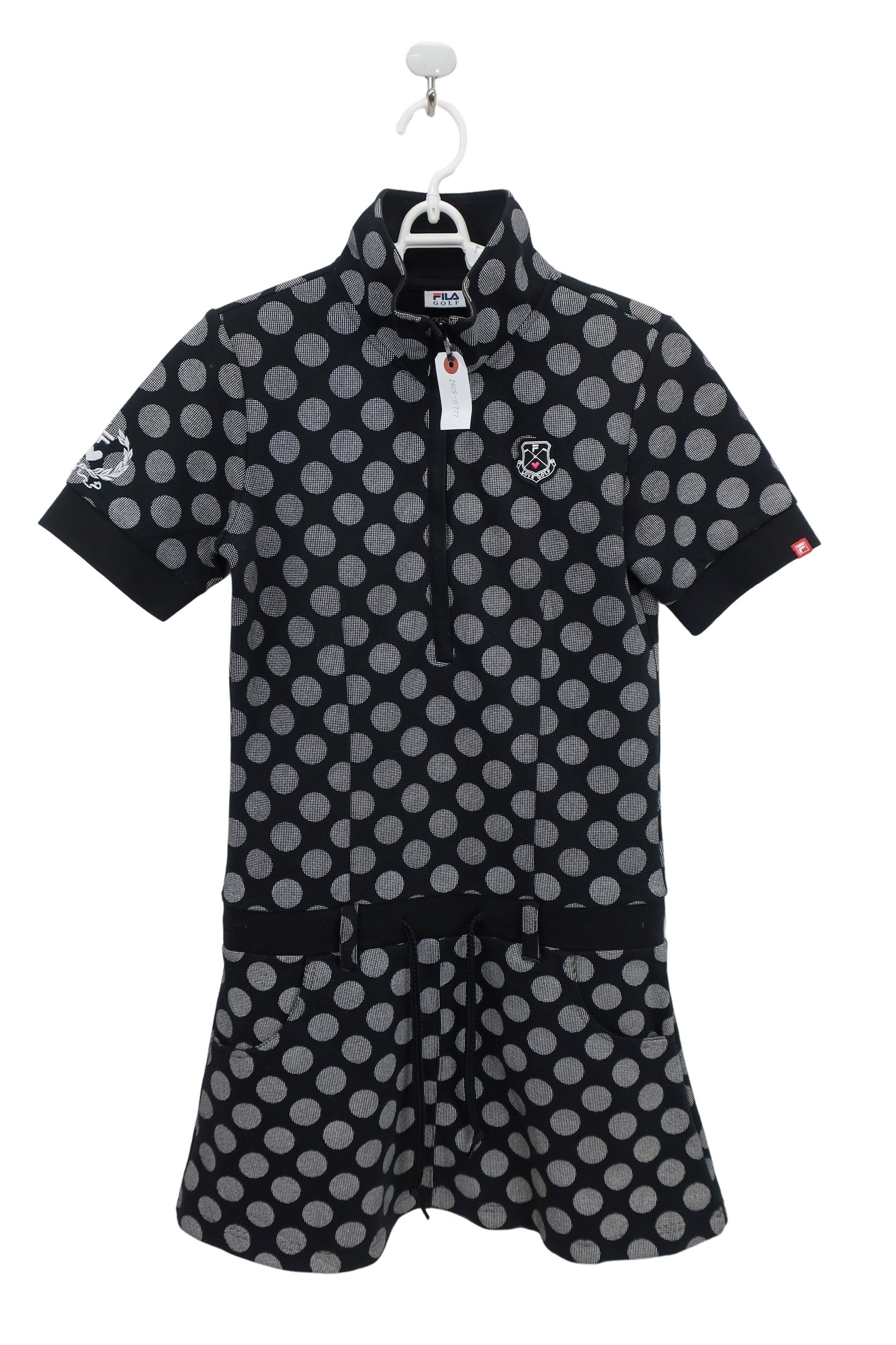 FILA GOLF(フィラゴルフ) ワンピース 黒白水玉柄 レディース L B