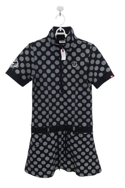 FILA GOLF(フィラゴルフ) ワンピース 黒白水玉柄 レディース L B