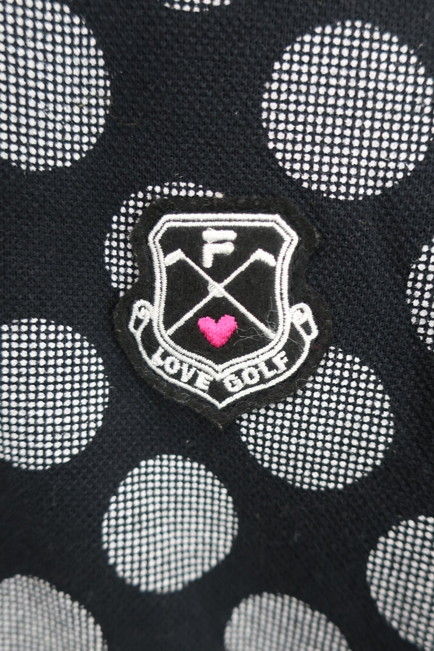 FILA GOLF(フィラゴルフ) ワンピース 黒白水玉柄 レディース L B