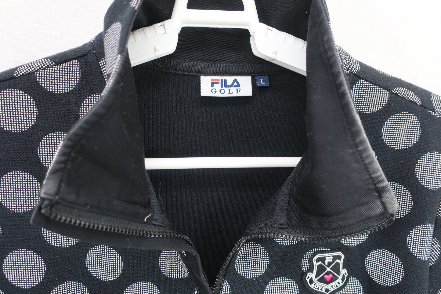 FILA GOLF(フィラゴルフ) ワンピース 黒白水玉柄 レディース L B