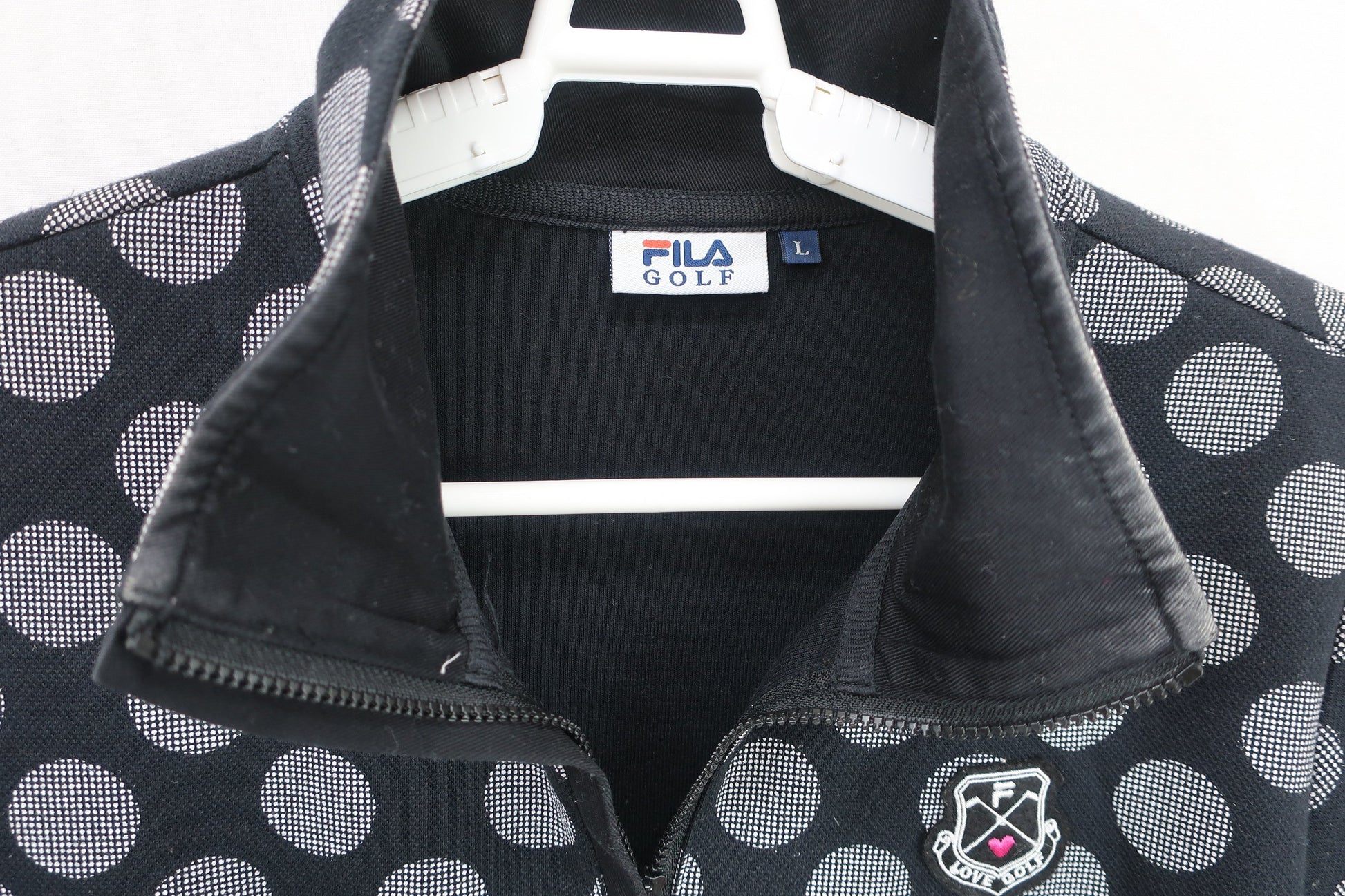 FILA GOLF(フィラゴルフ) ワンピース 黒白水玉柄 レディース L B