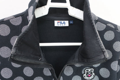 FILA GOLF(フィラゴルフ) ワンピース 黒白水玉柄 レディース L B