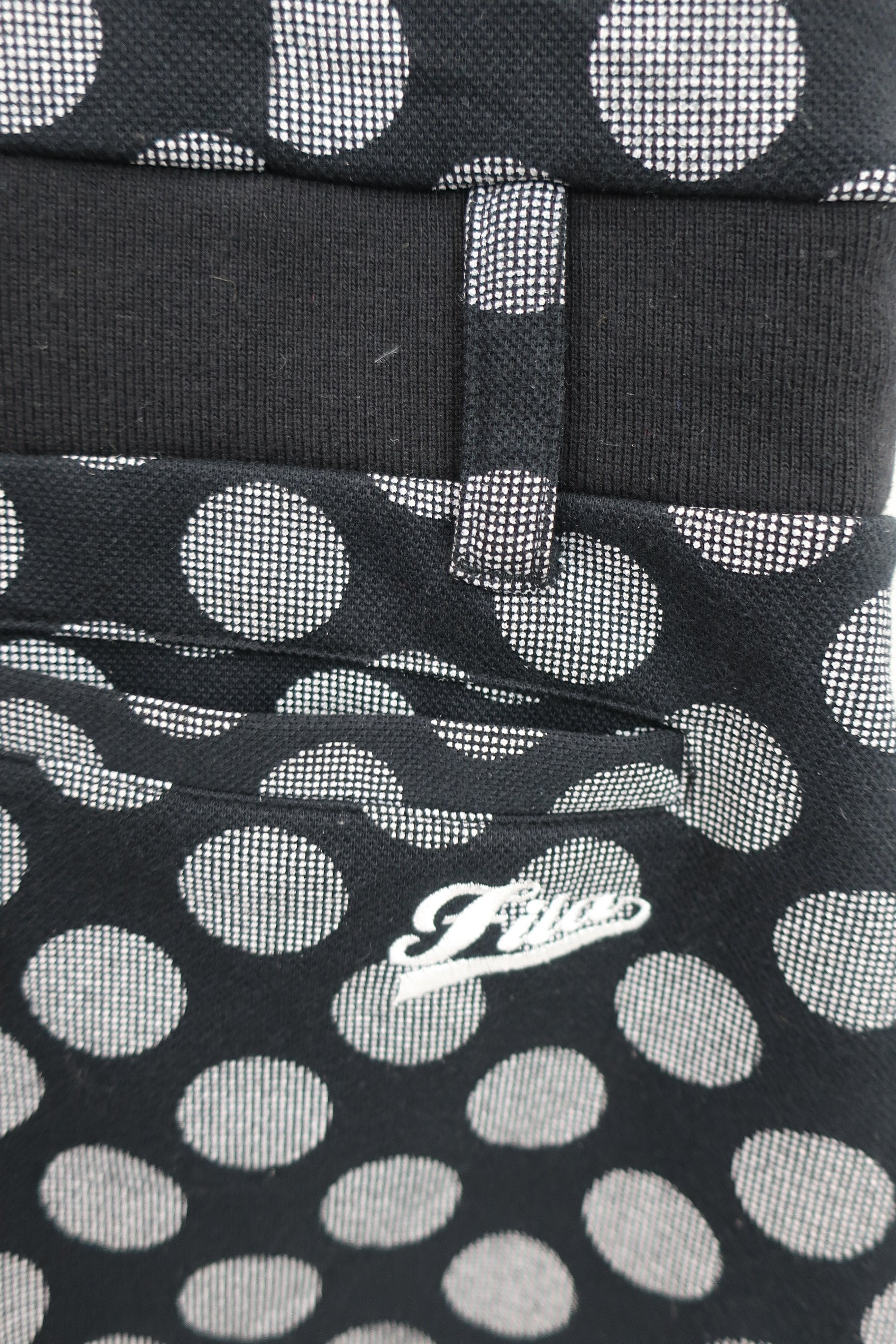 FILA GOLF(フィラゴルフ) ワンピース 黒白水玉柄 レディース L B