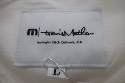 Travis Mathew 半袖モックネックシャツ 白 メンズ L B