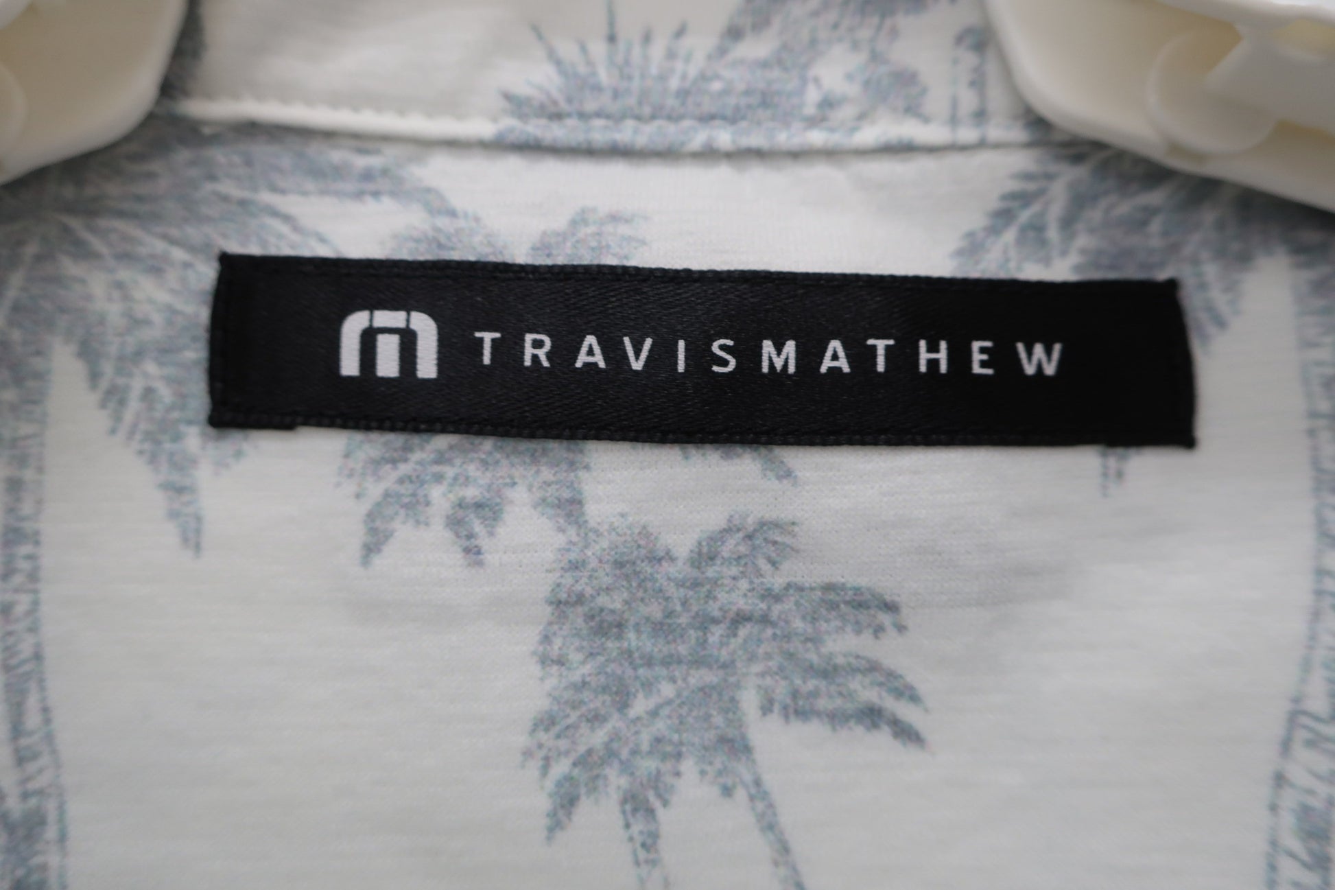 Travis Mathew ポロシャツ 白グレー総柄 メンズ L A