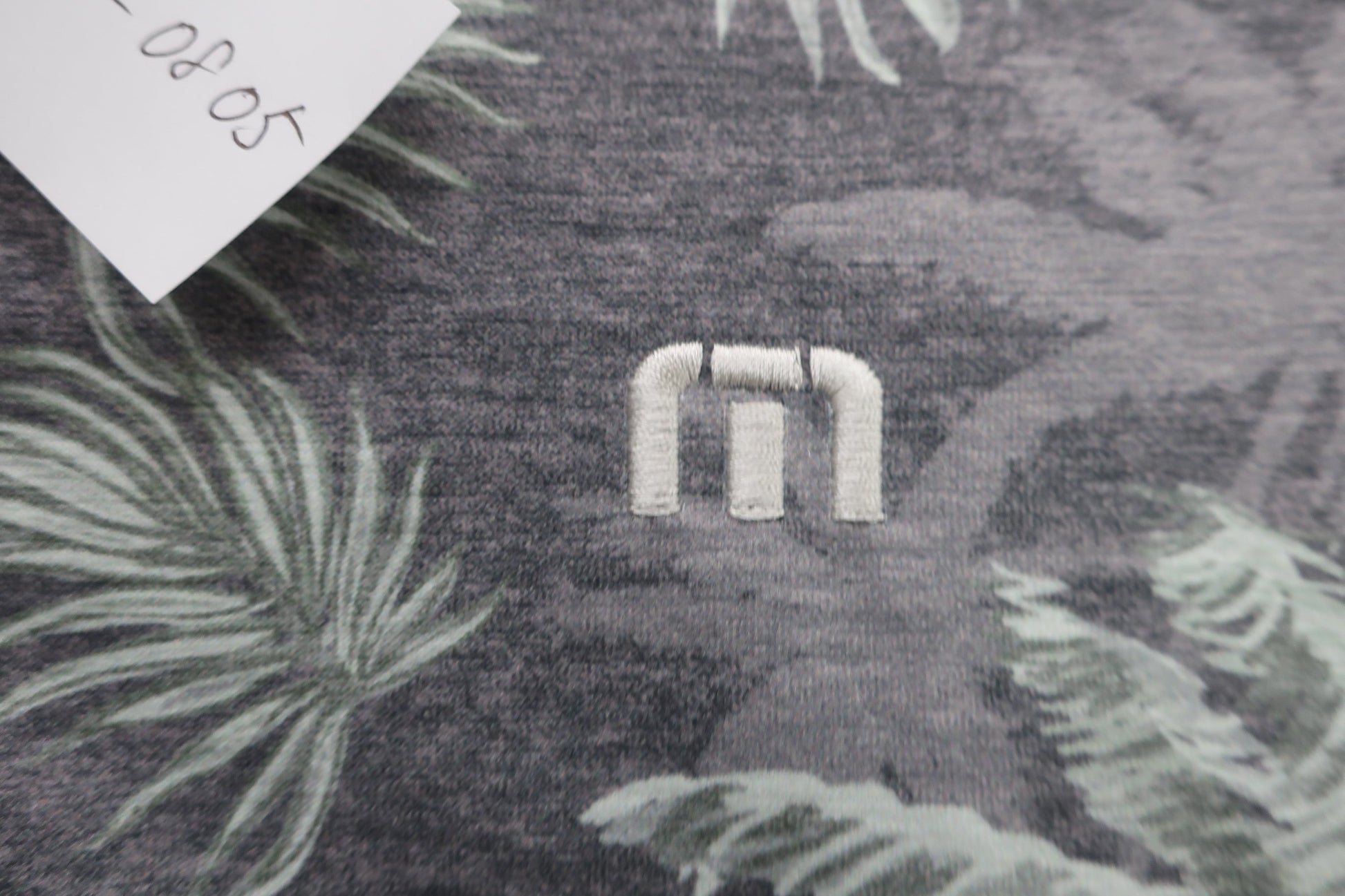 Travis Mathew ポロシャツ グレー緑植物柄 メンズ L A