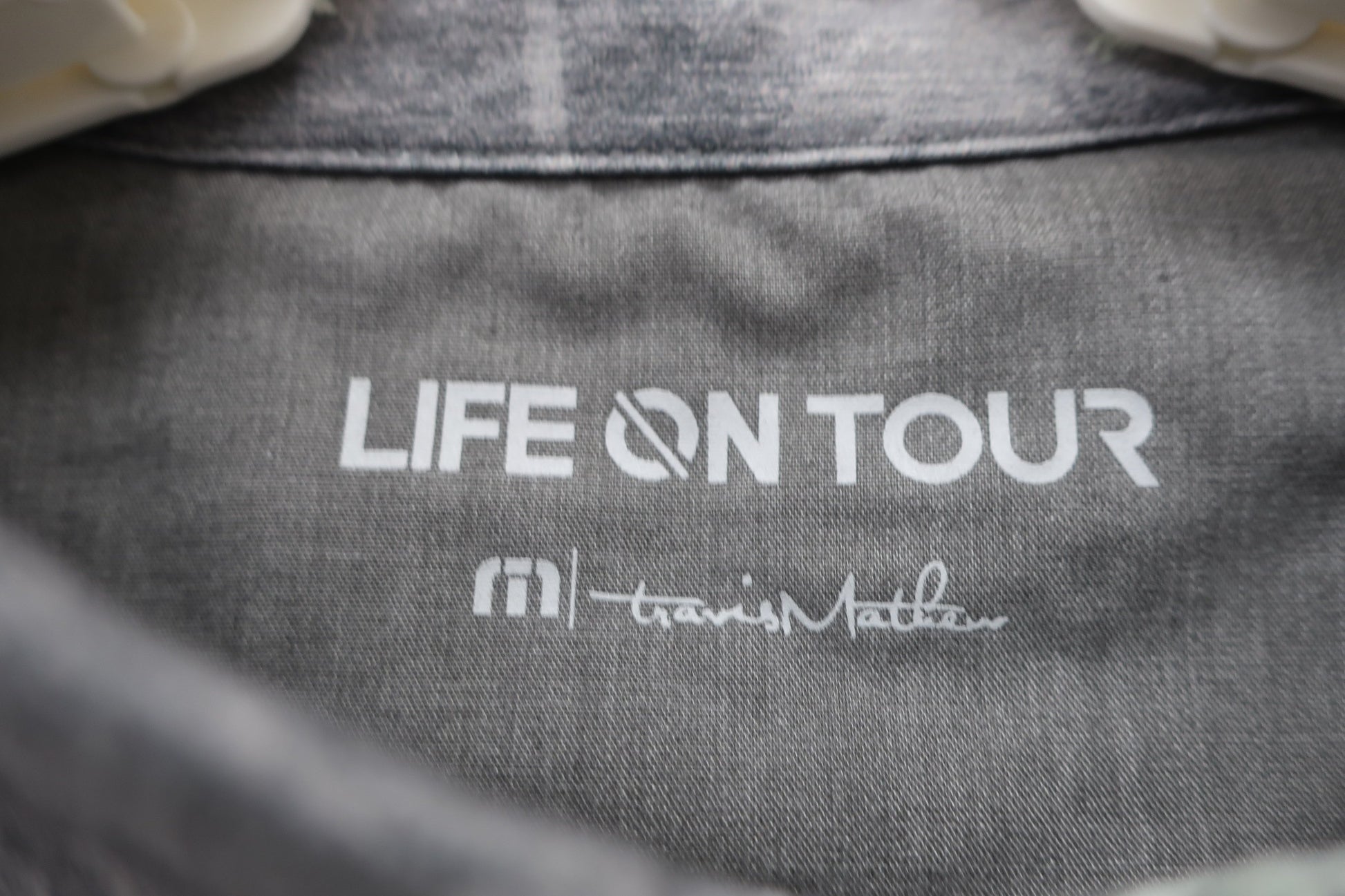Travis Mathew ポロシャツ グレー緑植物柄 メンズ L A
