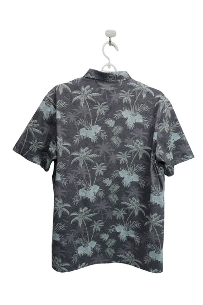 Travis Mathew ポロシャツ グレー緑植物柄 メンズ L A