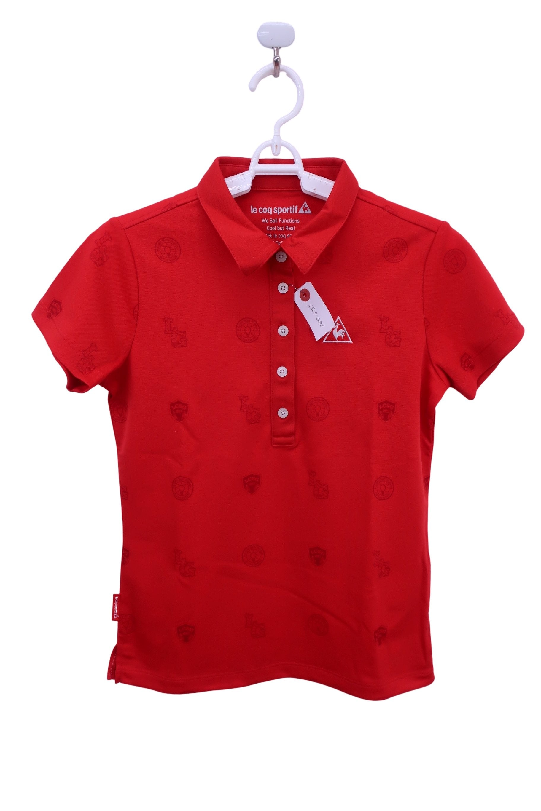 le coq sportif(ルコックスポルティフ) ポロシャツ 赤 レディース M A