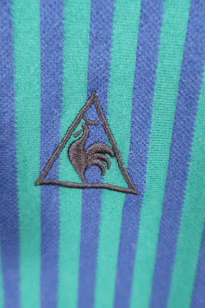 le coq sportif(ルコックスポルティフ) 長袖ポロシャツ 青緑ストライプ レディース M A