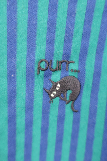 le coq sportif(ルコックスポルティフ) 長袖ポロシャツ 青緑ストライプ レディース M A