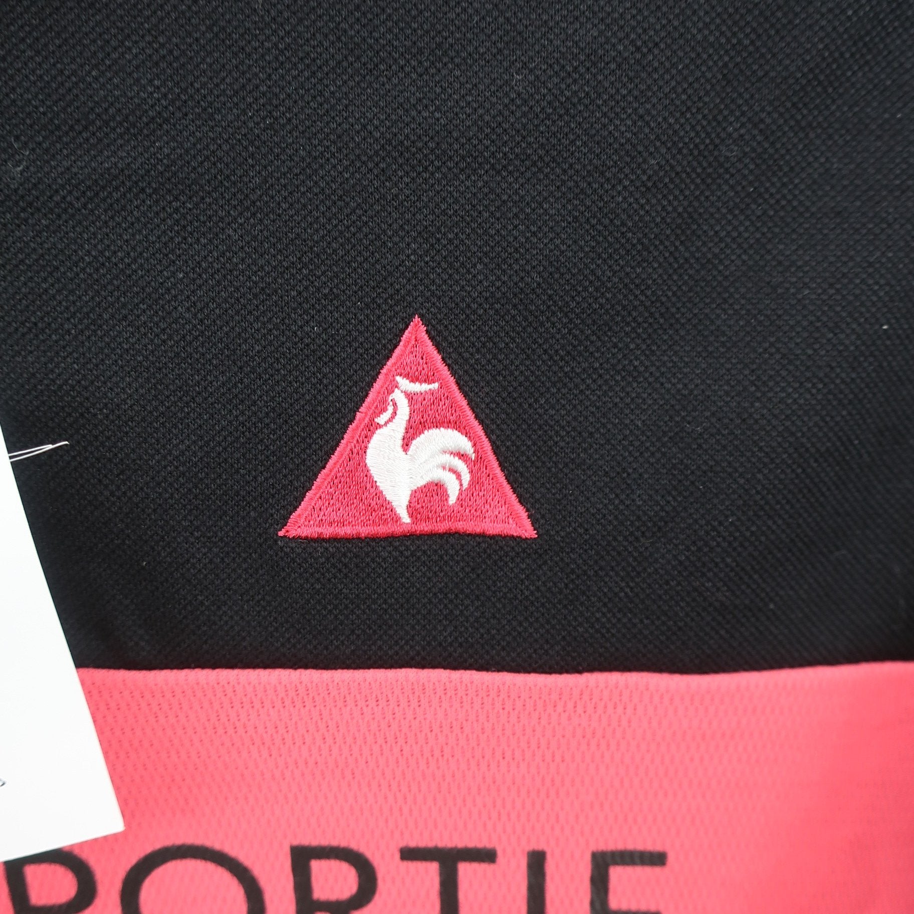 le coq sportif(ルコックスポルティフ) 長袖ポロシャツ 黒ピンク レディース M A