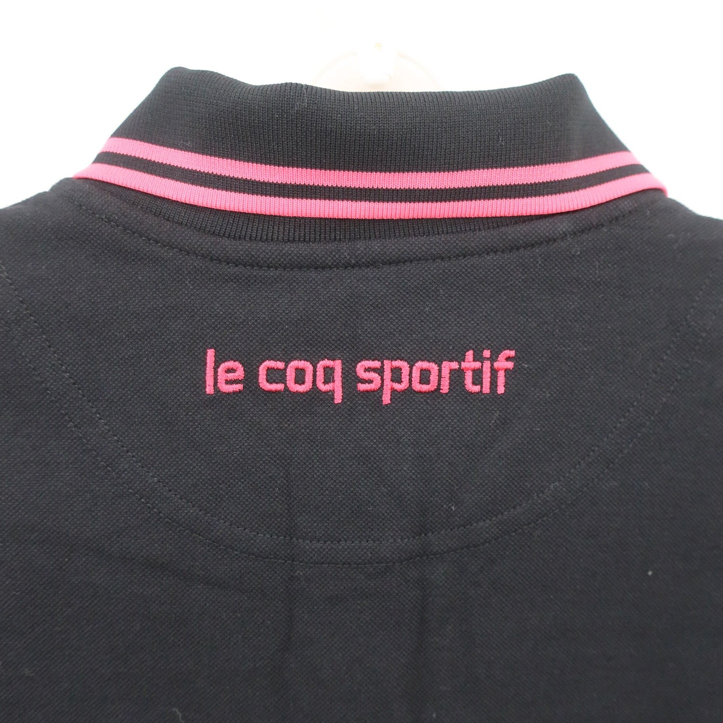 le coq sportif(ルコックスポルティフ) 長袖ポロシャツ 黒ピンク レディース M A