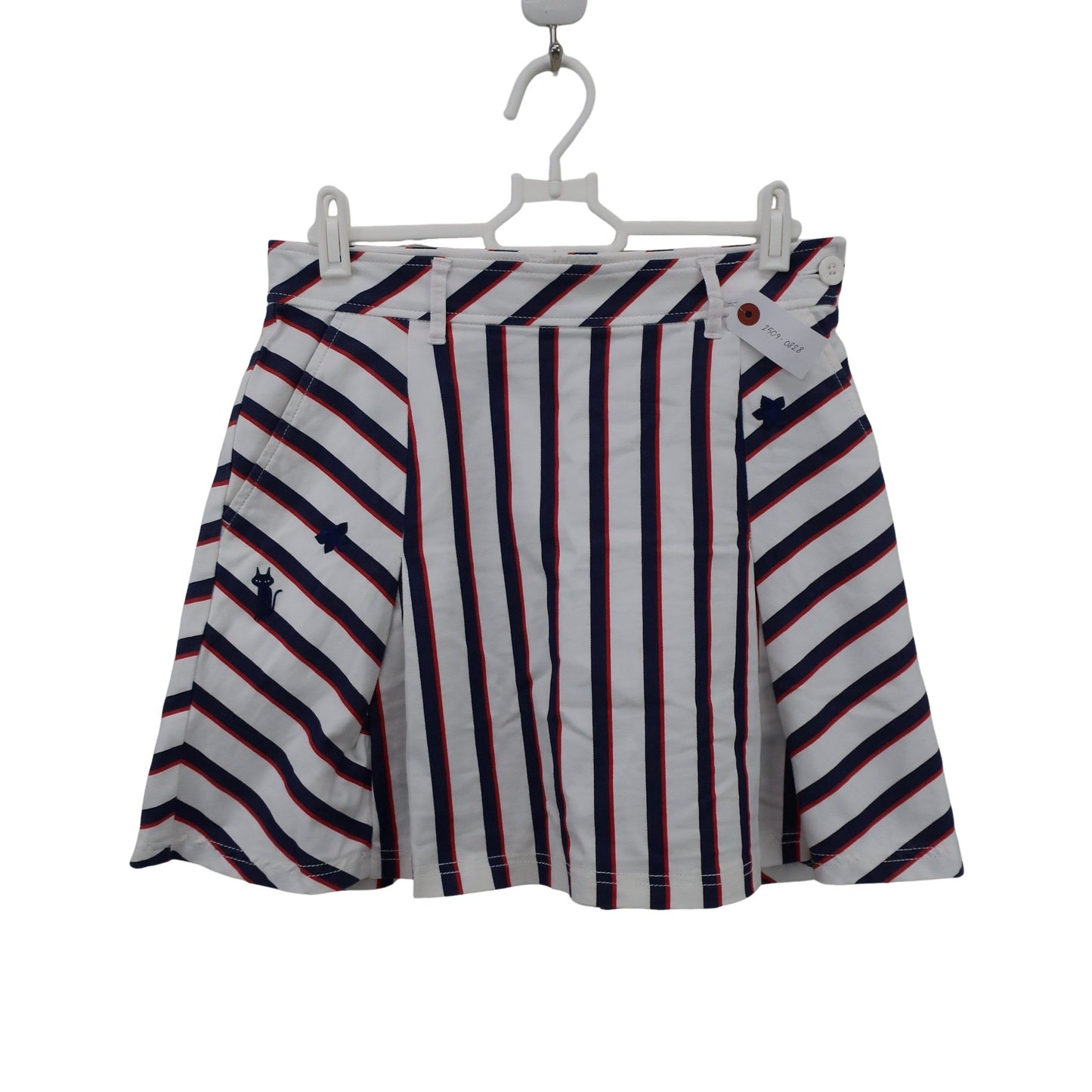 le coq sportif(ルコックスポルティフ) スカート 白青赤ストライプ レディース 9 B