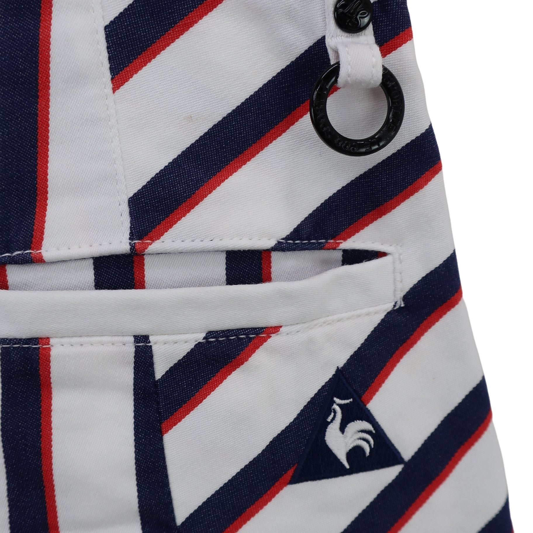 le coq sportif(ルコックスポルティフ) スカート 白青赤ストライプ レディース 9 B