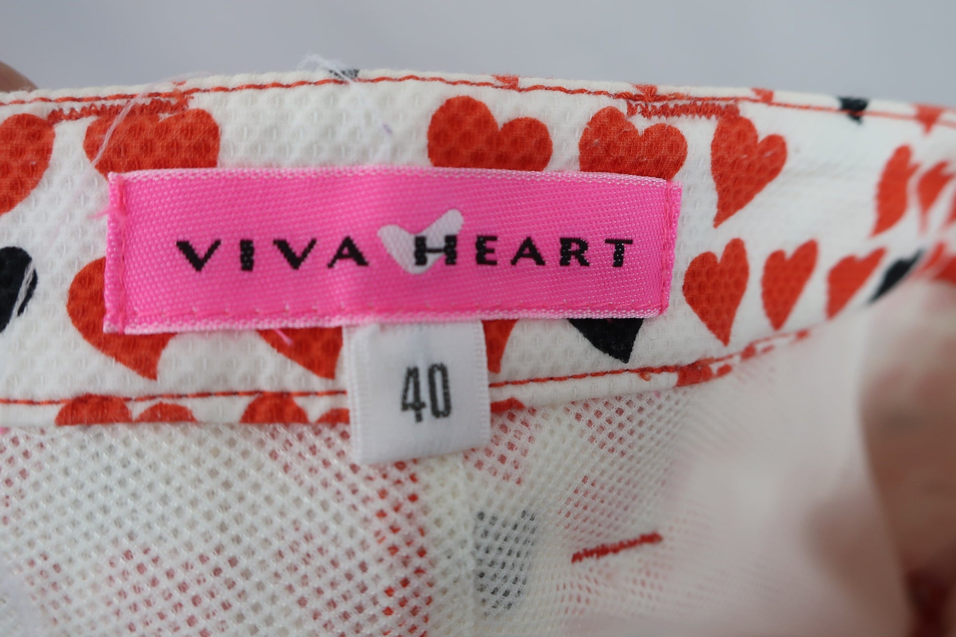 VIVA HEART(ビバハート) スカート 白ハート柄 レディース 40 A