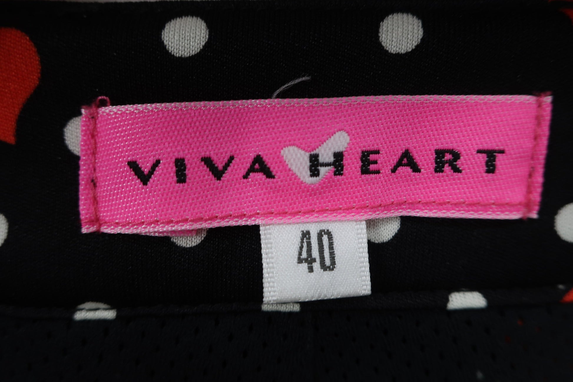 VIVA HEART(ビバハート) スカート 黒白ドットハート柄 レディース 40 A