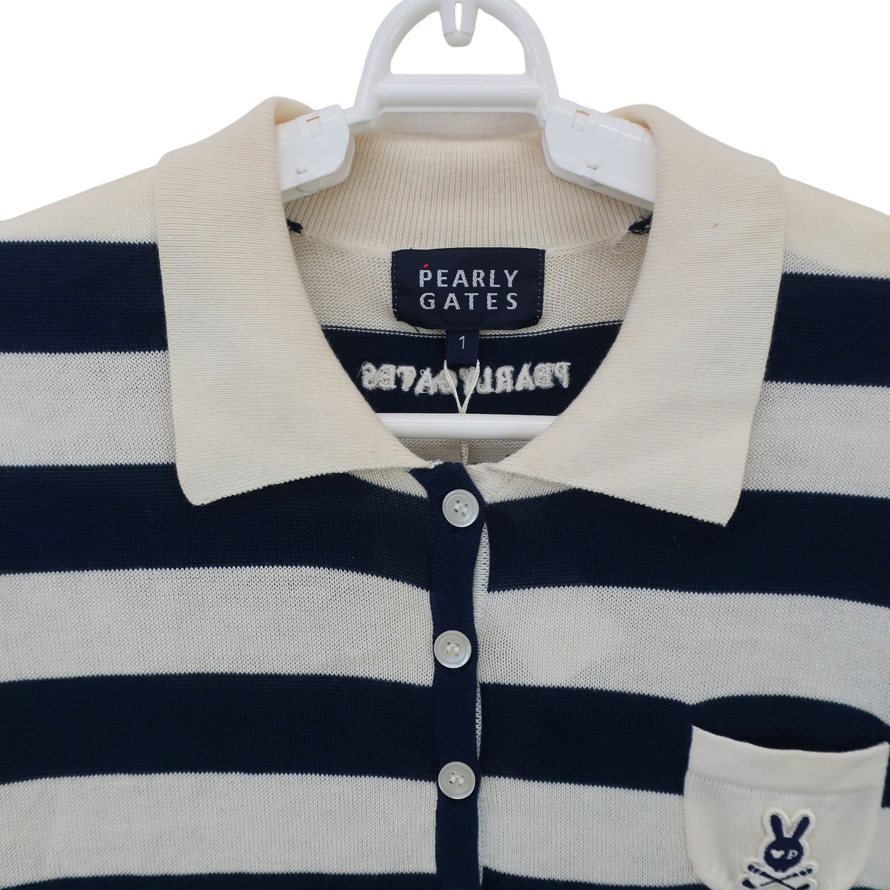 PEARLY GATES(パーリーゲイツ) ワンピース 白ネイビーボーダー レディース 1 055-124406 B