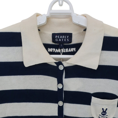 PEARLY GATES(パーリーゲイツ) ワンピース 白ネイビーボーダー レディース 1 055-124406 B