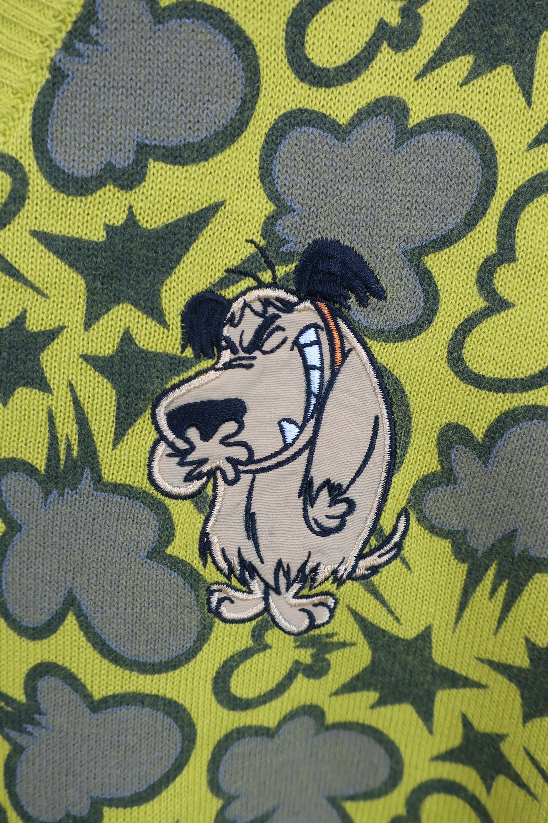 FICCE GOLF(フィッツェゴルフ) ニットベスト 黄色総柄 メンズ LL A