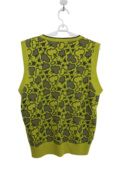 FICCE GOLF(フィッツェゴルフ) ニットベスト 黄色総柄 メンズ LL A