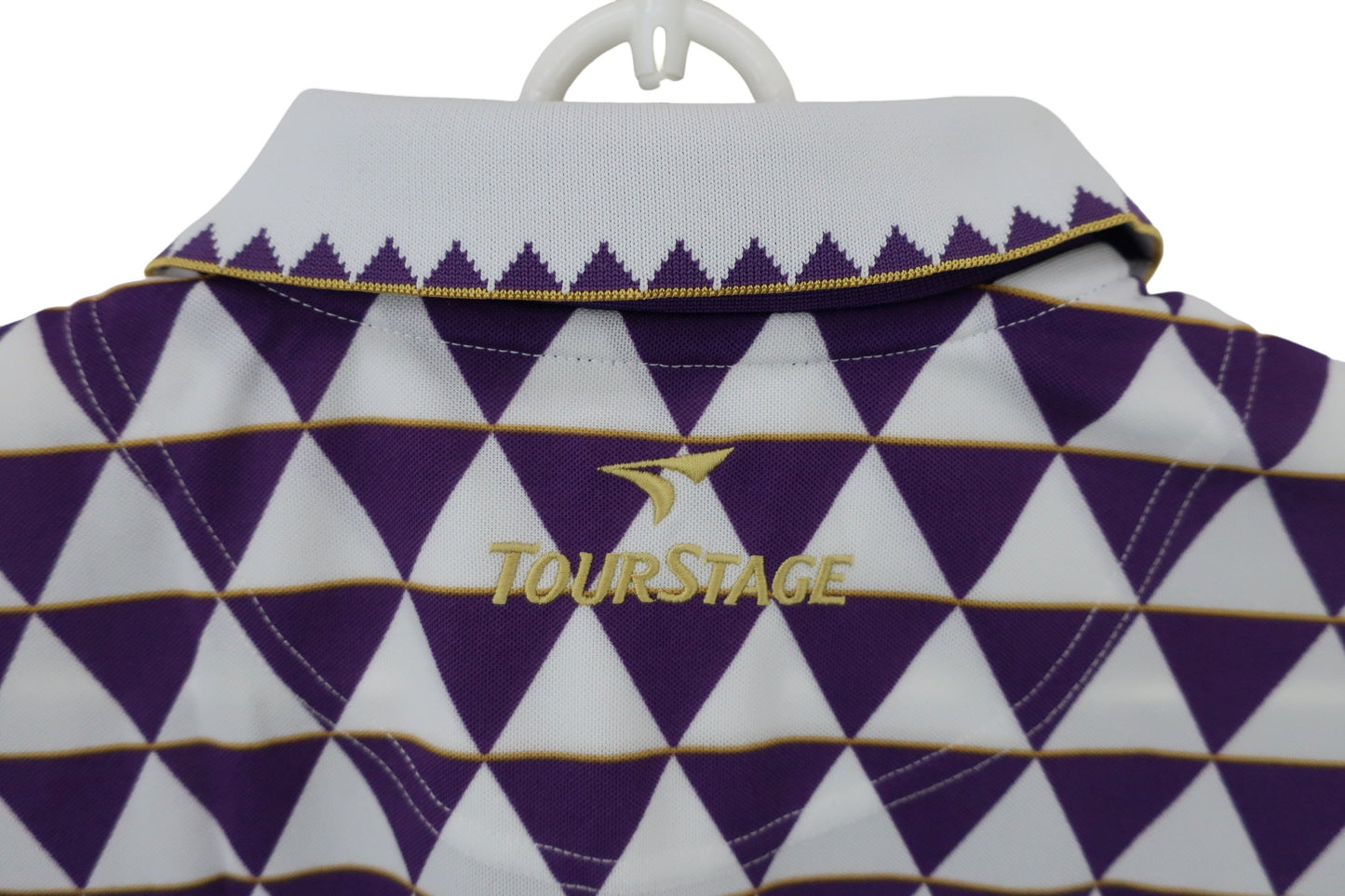 TOURSTAGE(ツアーステージ) ポロシャツ 白紫 メンズ M A