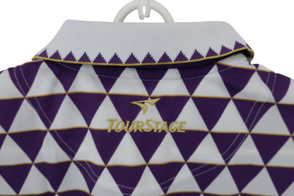 TOURSTAGE(ツアーステージ) ポロシャツ 白紫 メンズ M A