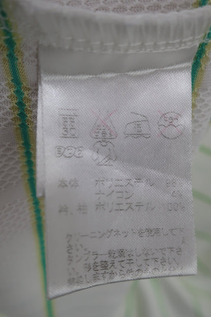 PARADISO(パラディーゾ) ハーフジップシャツ 黄緑白 メンズ M A