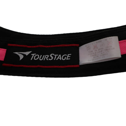TOURSTAGE(ツアーステージ) サンバイザー 黒ピンク メンズ フリーサイズ B