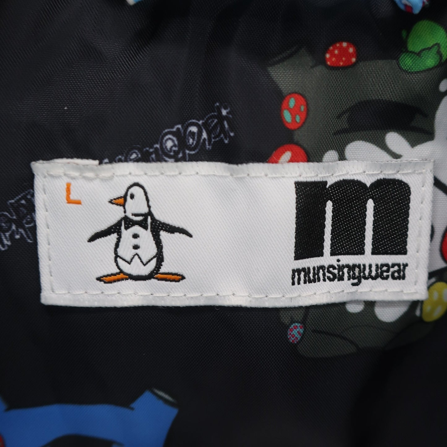 Munsingwear(マンシングウェア) ダウンベスト 白水色総柄 メンズ L ラファエル・ランフランコ コラボ B