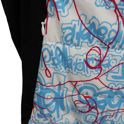 Munsingwear(マンシングウェア) ダウンベスト 白水色総柄 メンズ L ラファエル・ランフランコ コラボ B