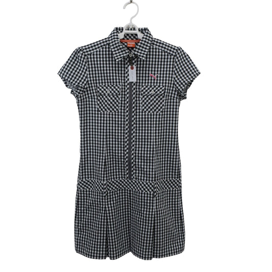 PUMA GOLF(プーマゴルフ) ワンピース 白黒チェック レディース M A