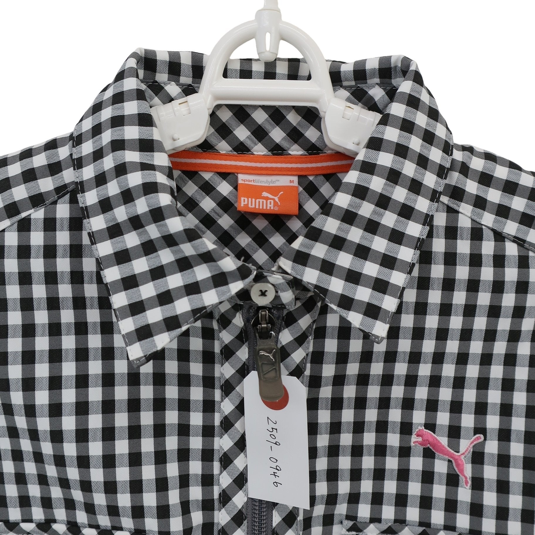 PUMA GOLF(プーマゴルフ) ワンピース 白黒チェック レディース M A