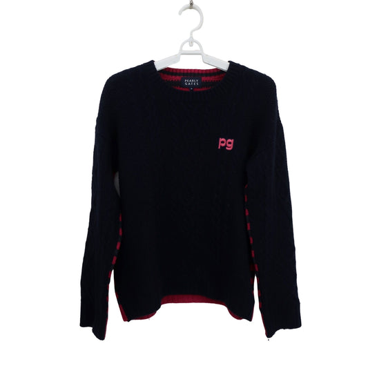 PEARLY GATES(パーリーゲイツ) セーター ネイビー / ピンク レディース 0 055-270186 A