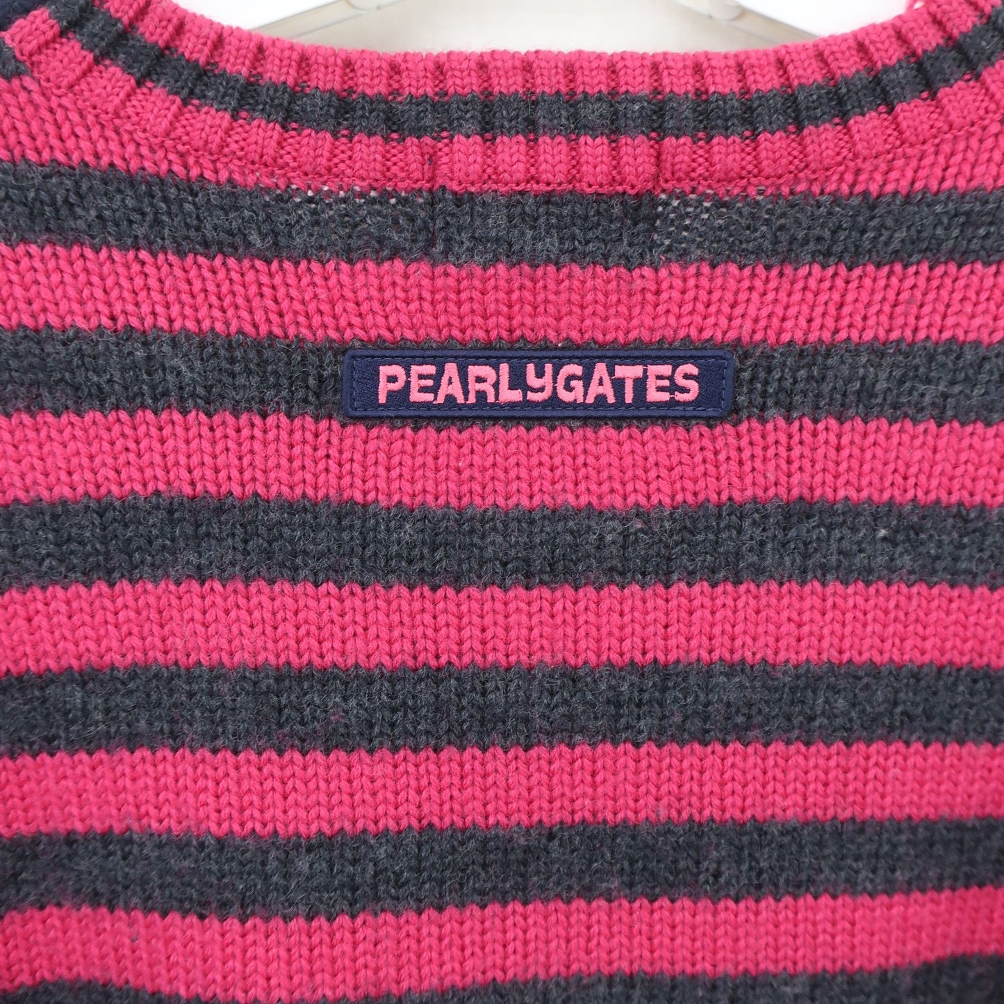 PEARLY GATES(パーリーゲイツ) セーター ネイビー / ピンク レディース 0 055-270186 A