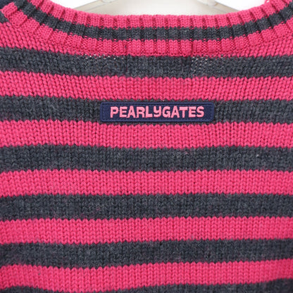 PEARLY GATES(パーリーゲイツ) セーター ネイビー / ピンク レディース 0 055-270186 A