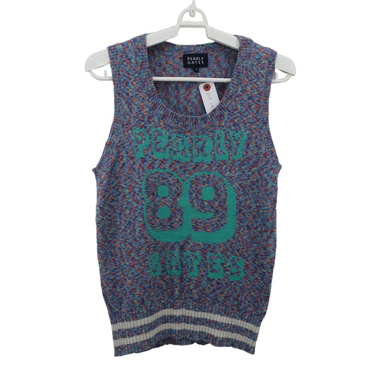 PEARLY GATES(パーリーゲイツ) ニットベスト 青系カラフル レディース 1 055-173332 B