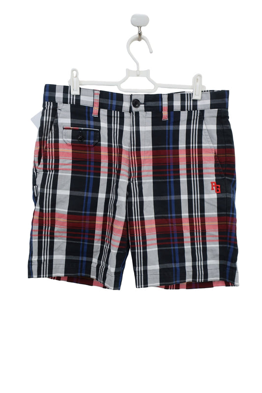 PEARLY GATES(パーリーゲイツ) ハーフパンツ 青系チェック柄 メンズ 4 053-8132513 B