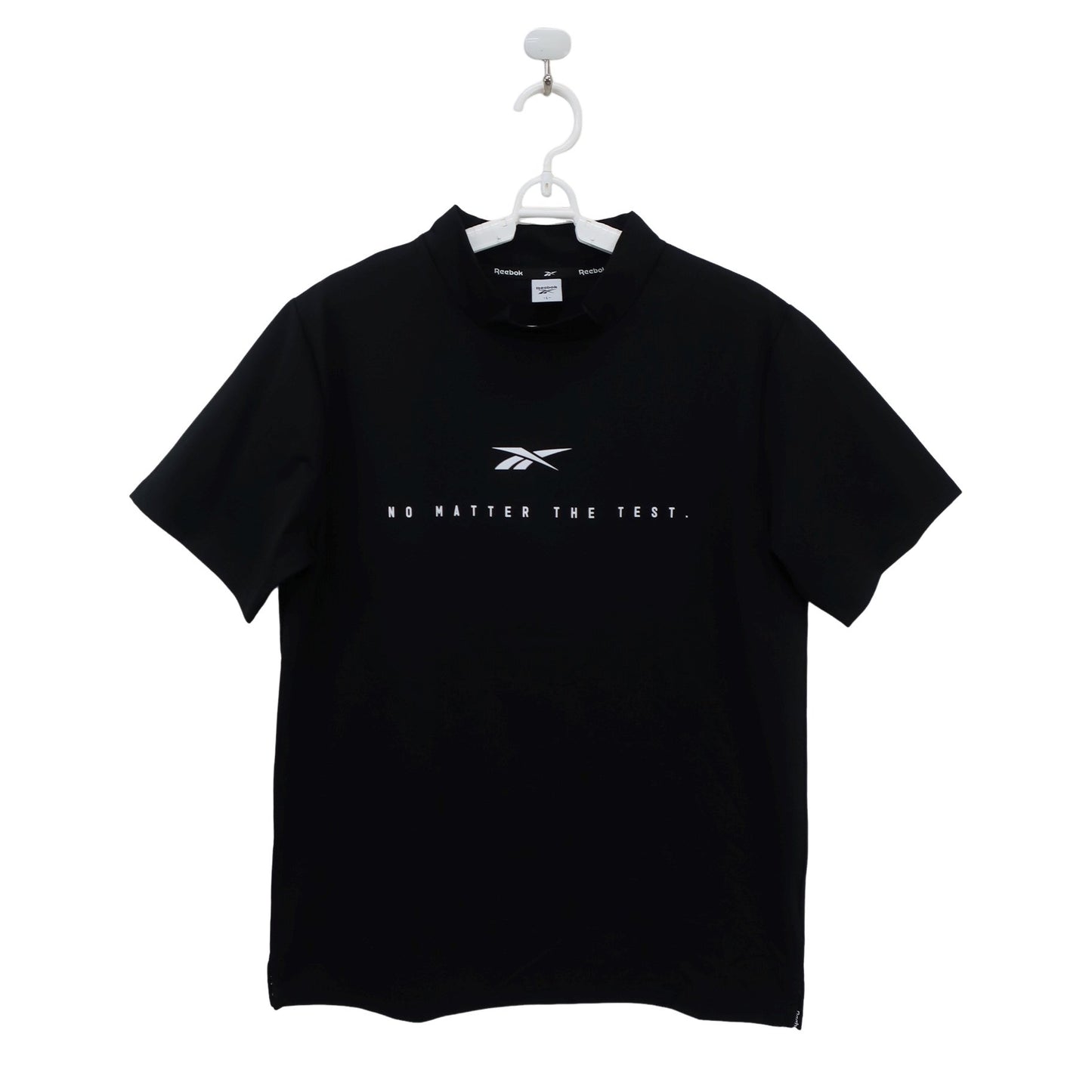Reebok(リーボック) 半袖モックネックシャツ 黒 メンズ L S