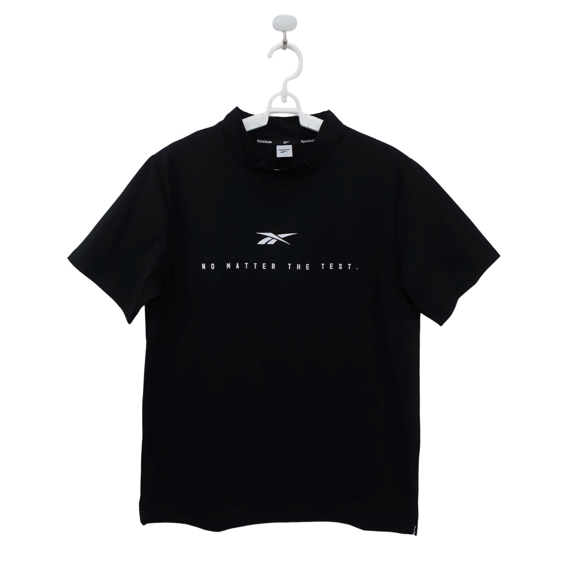 Reebok(リーボック) 半袖モックネックシャツ 黒 メンズ L S