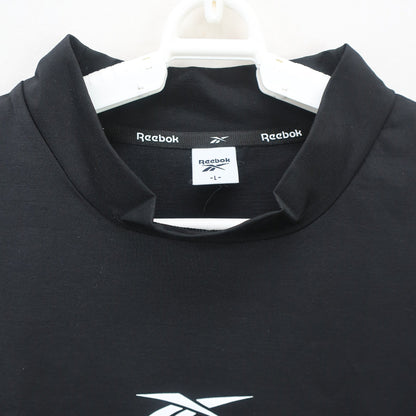 Reebok(リーボック) 半袖モックネックシャツ 黒 メンズ L S