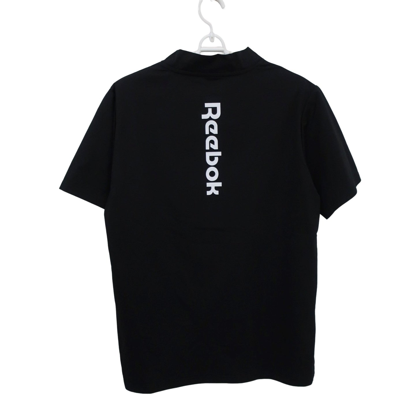 Reebok(リーボック) 半袖モックネックシャツ 黒 メンズ L S