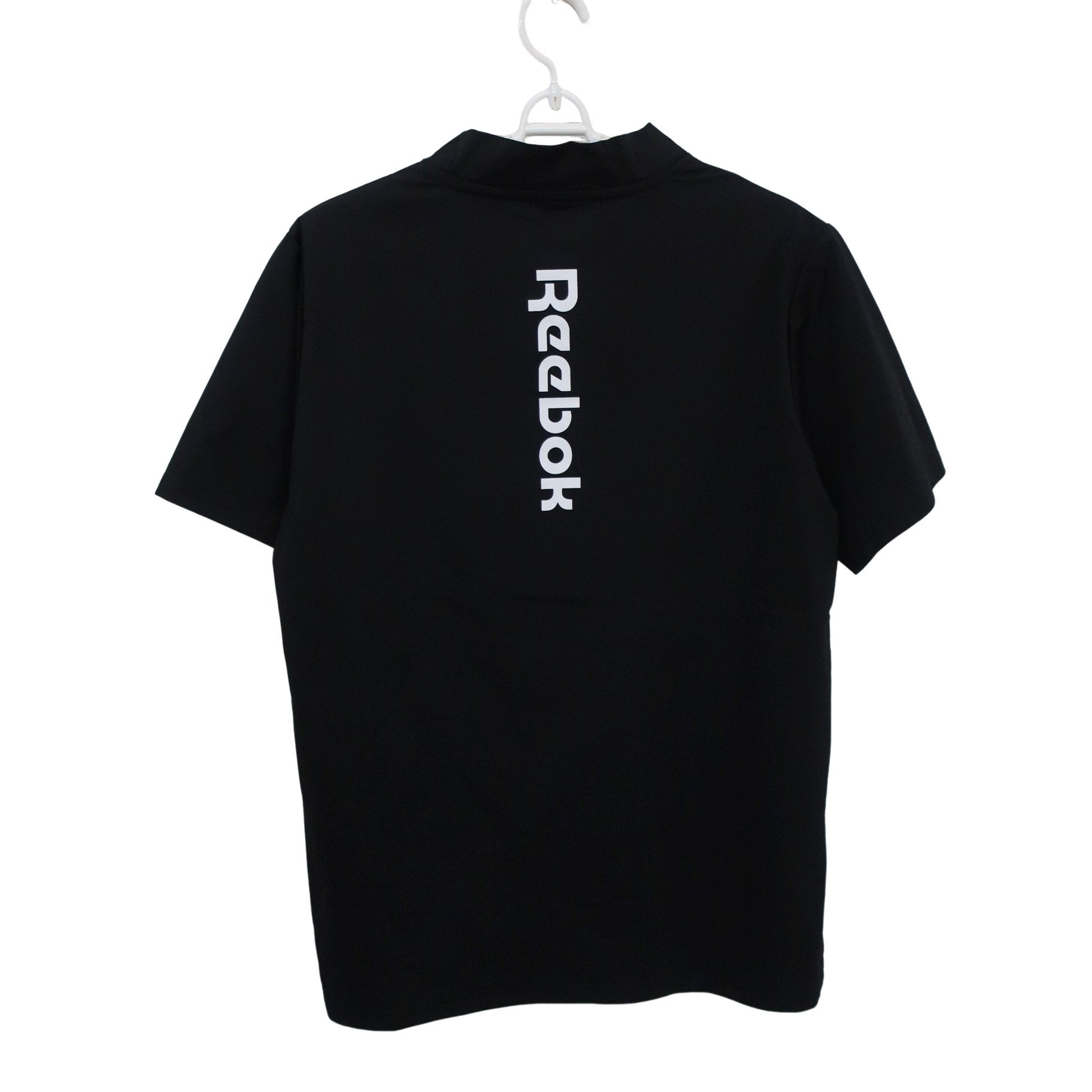 Reebok(リーボック) 半袖モックネックシャツ 黒 メンズ L S