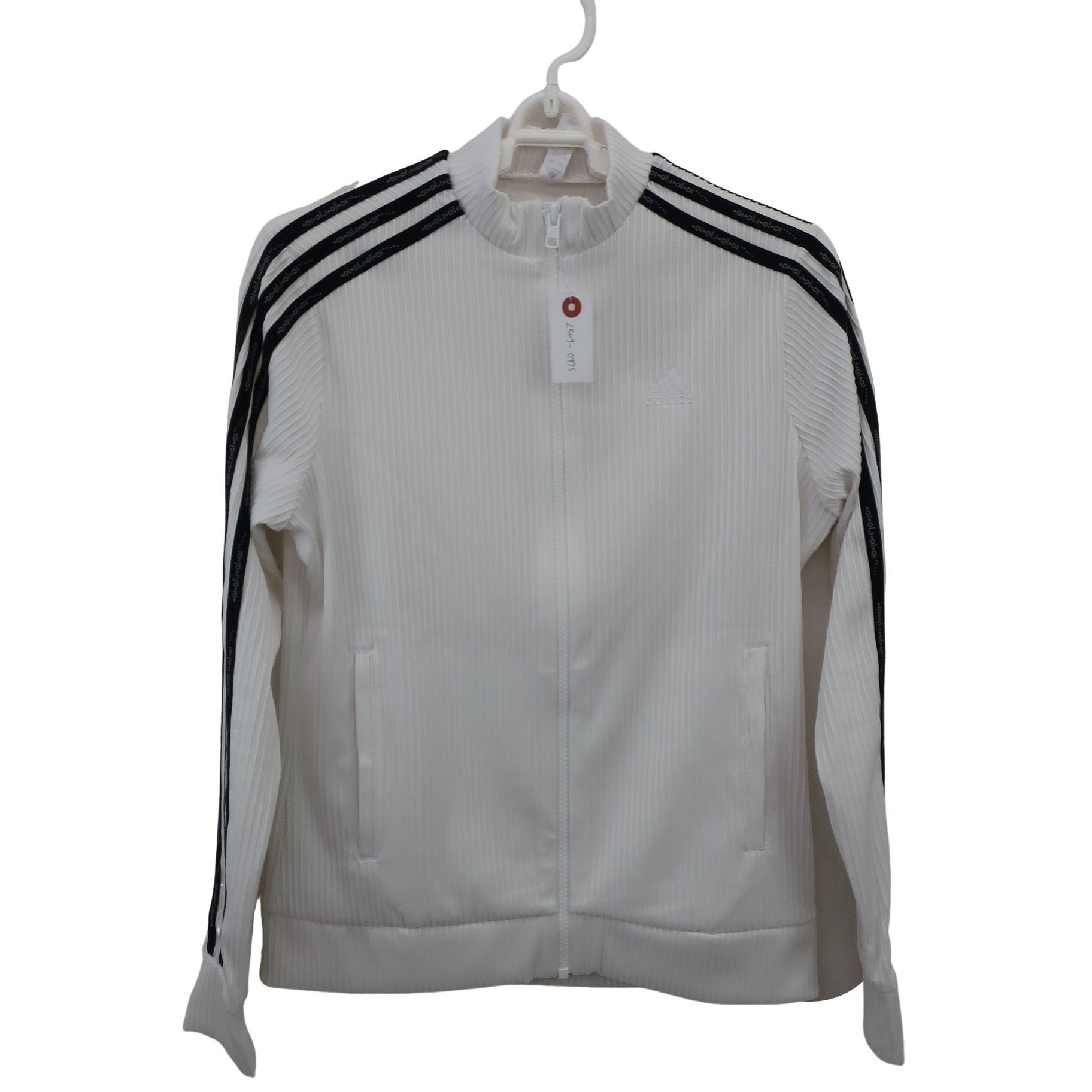 adidas(アディダス) トラックジャケット 白黒 レディース M A